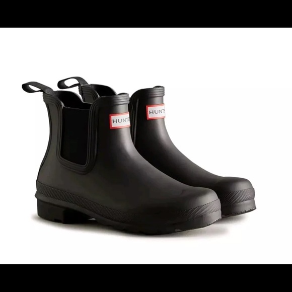 *NIB* Hunter Ladies Original Chelsea Rain Boots (Black,7) - Picture 1 of 4